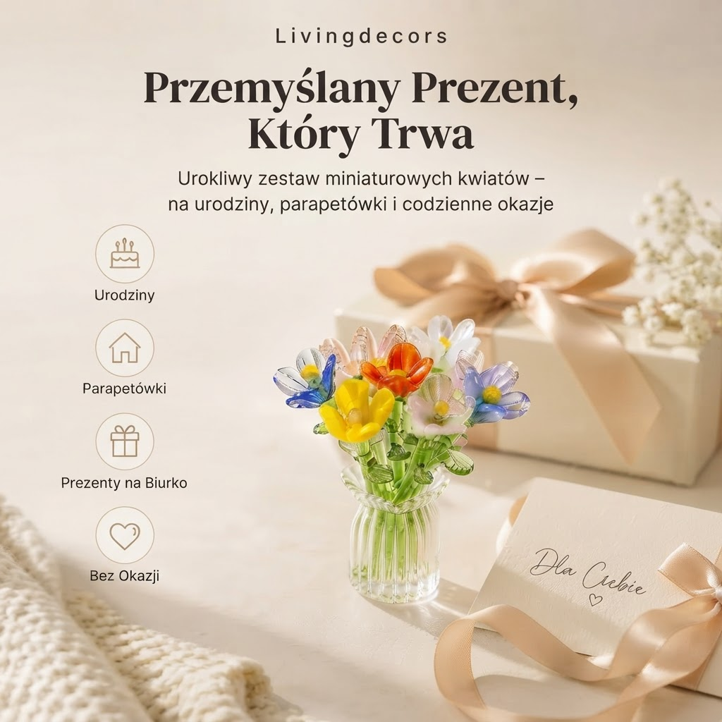 Floria – Zestaw Miniaturowych Szklanych Kwiatów