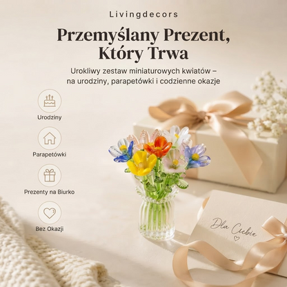 Floria – Zestaw Miniaturowych Szklanych Kwiatów
