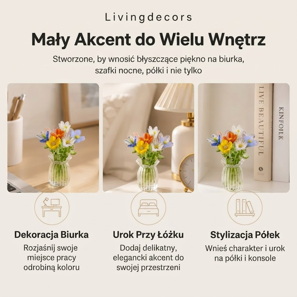 Floria – Zestaw Miniaturowych Szklanych Kwiatów