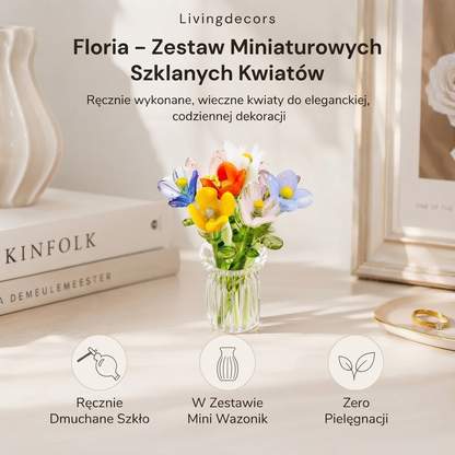 Floria – Zestaw Miniaturowych Szklanych Kwiatów