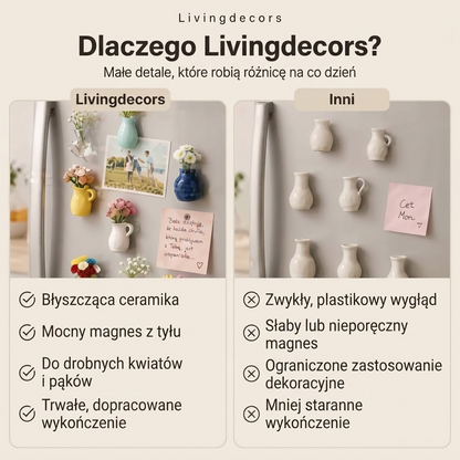 Roselle – Magnetyczne Mini Wazoniki Ceramiczne