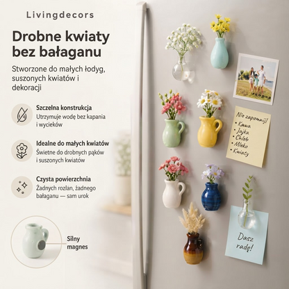 Roselle – Magnetyczne Mini Wazoniki Ceramiczne