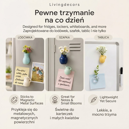Roselle – Magnetyczne Mini Wazoniki Ceramiczne
