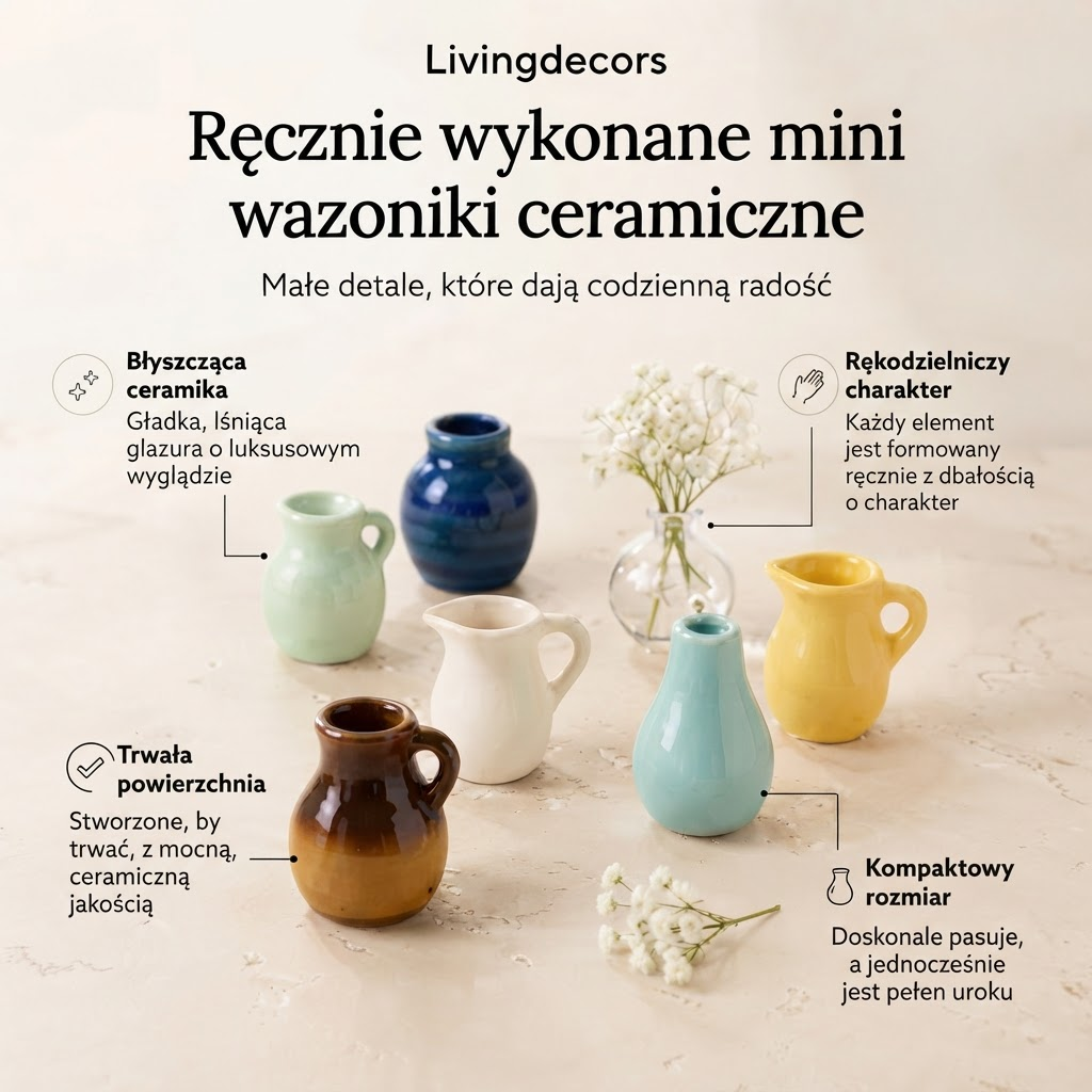 Roselle – Magnetyczne Mini Wazoniki Ceramiczne