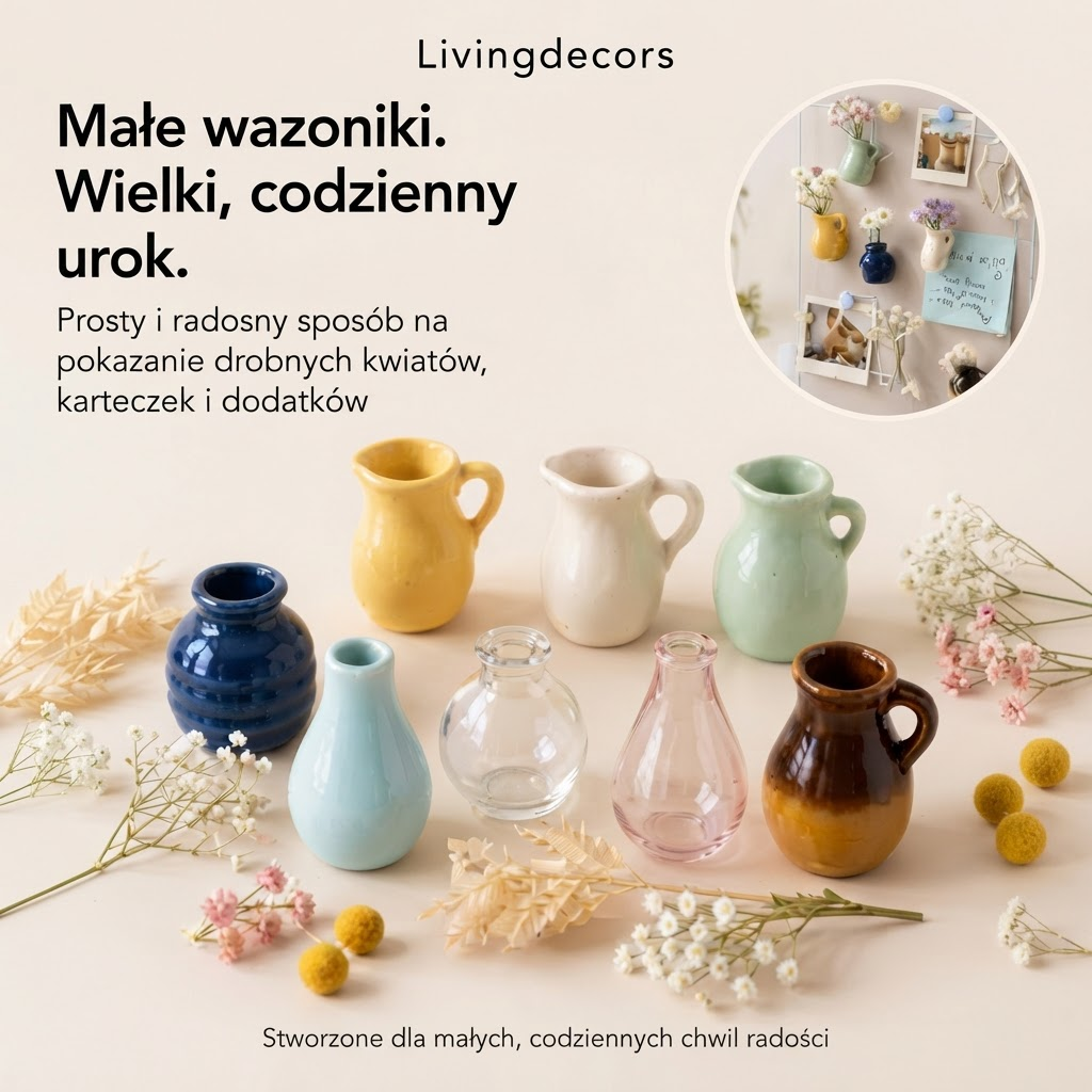 Roselle – Magnetyczne Mini Wazoniki Ceramiczne