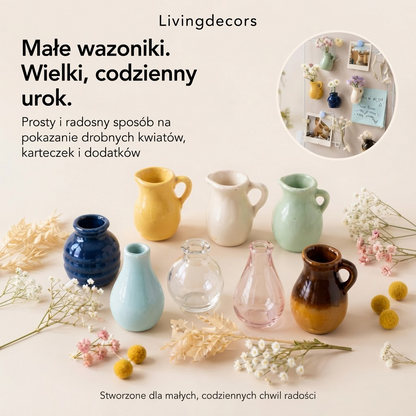 Roselle – Magnetyczne Mini Wazoniki Ceramiczne